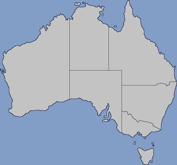 Map of Australia and its states